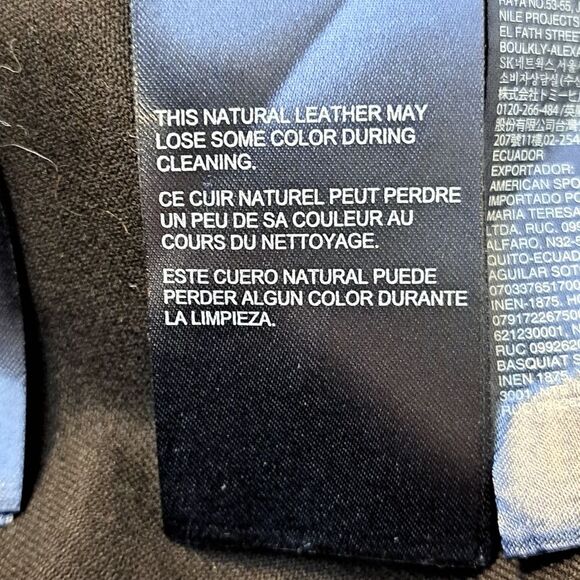 Vintage Tommy Hilfiger Dark Red Brown Leather Pants with Black Fabric - Sz 10 - Picture 12 of 14